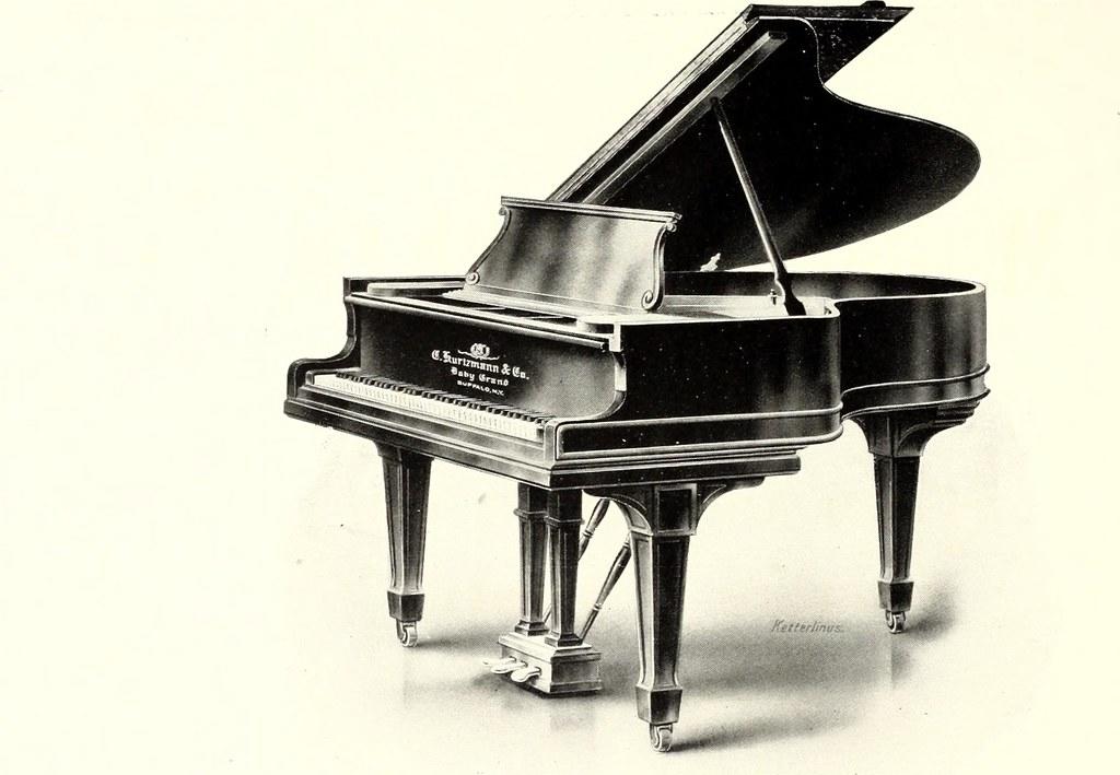 Ilustración piano de cola