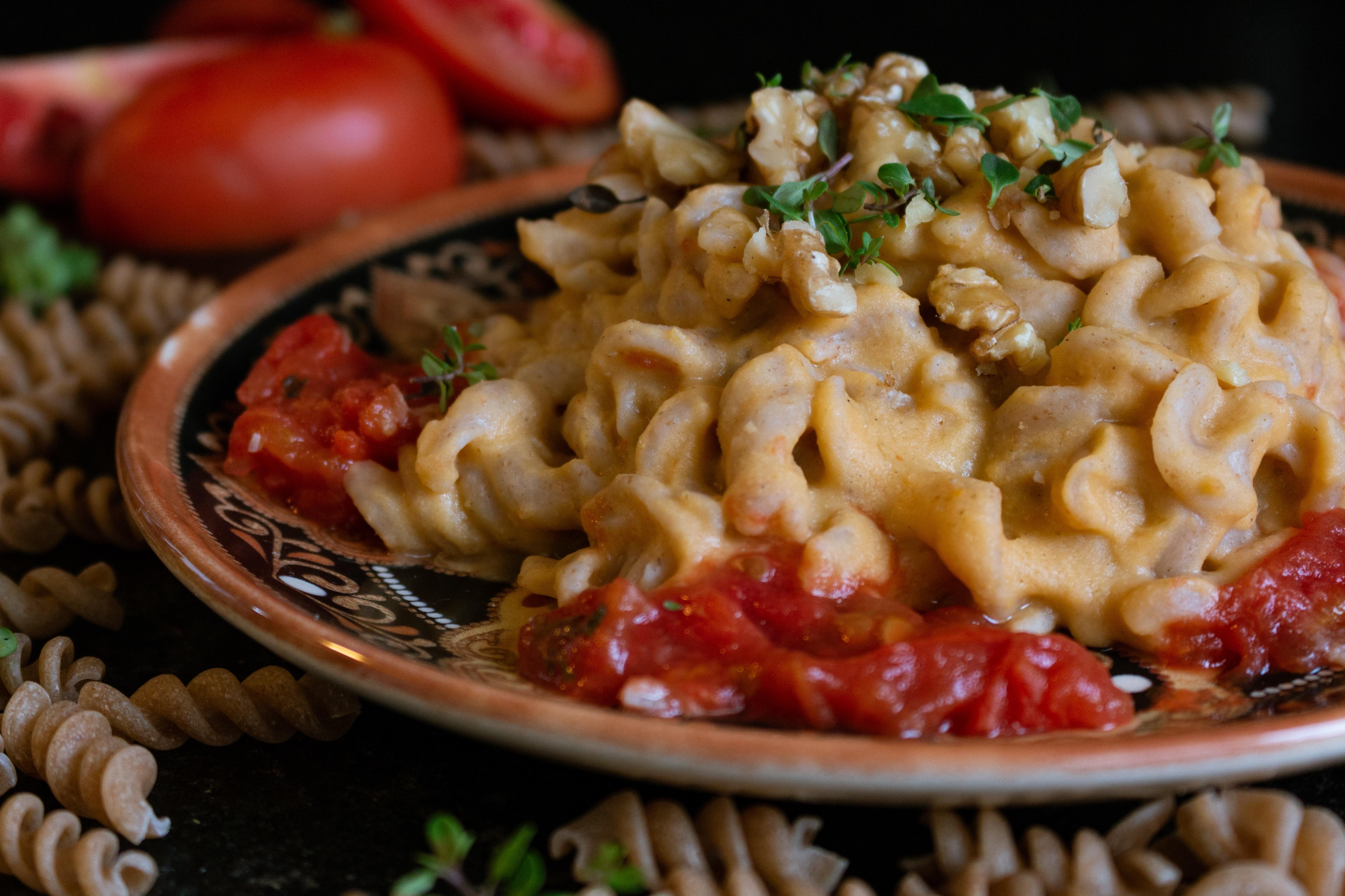 Plato de pasta al curry