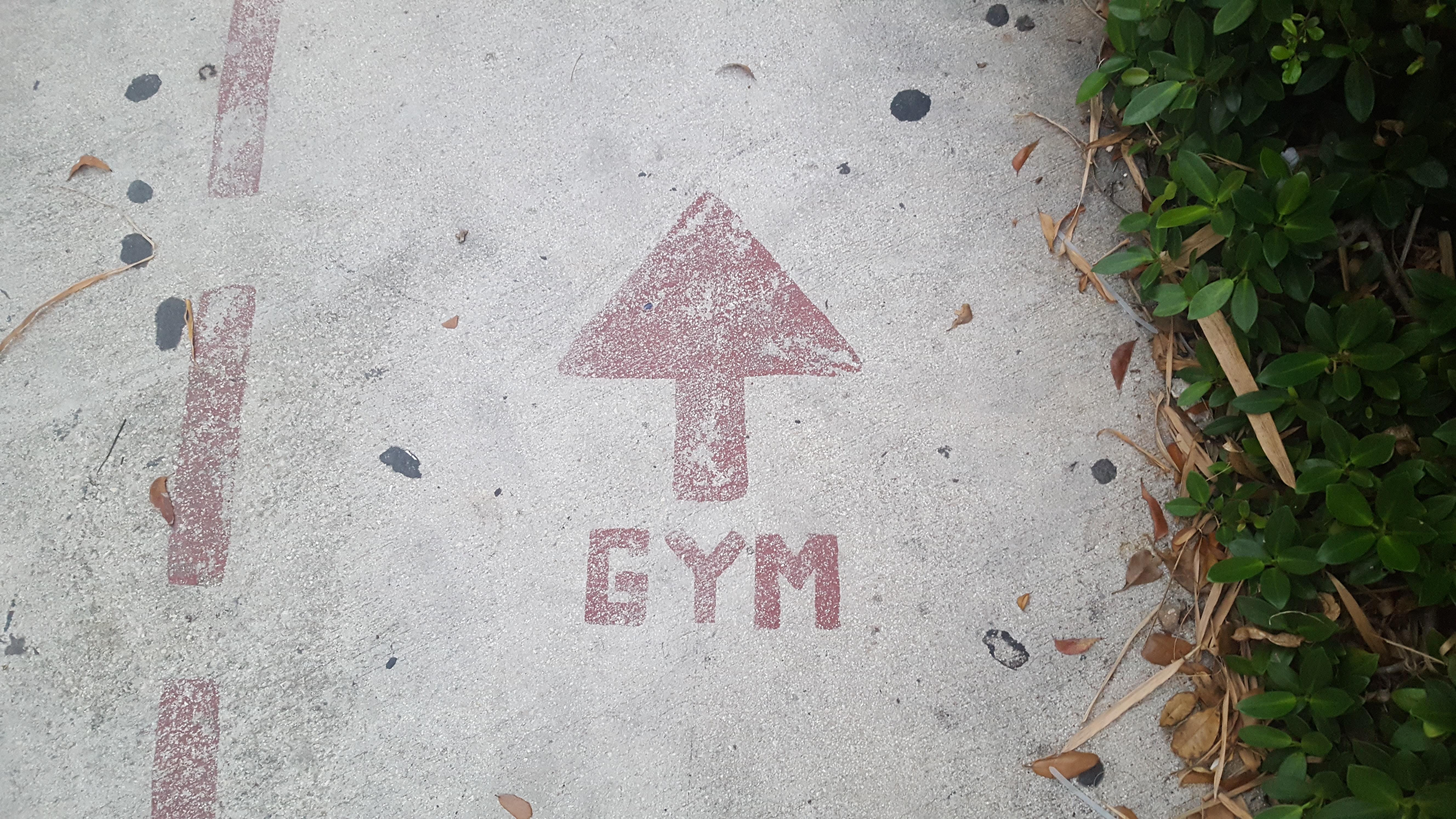 Flecha hacia el gimnasio