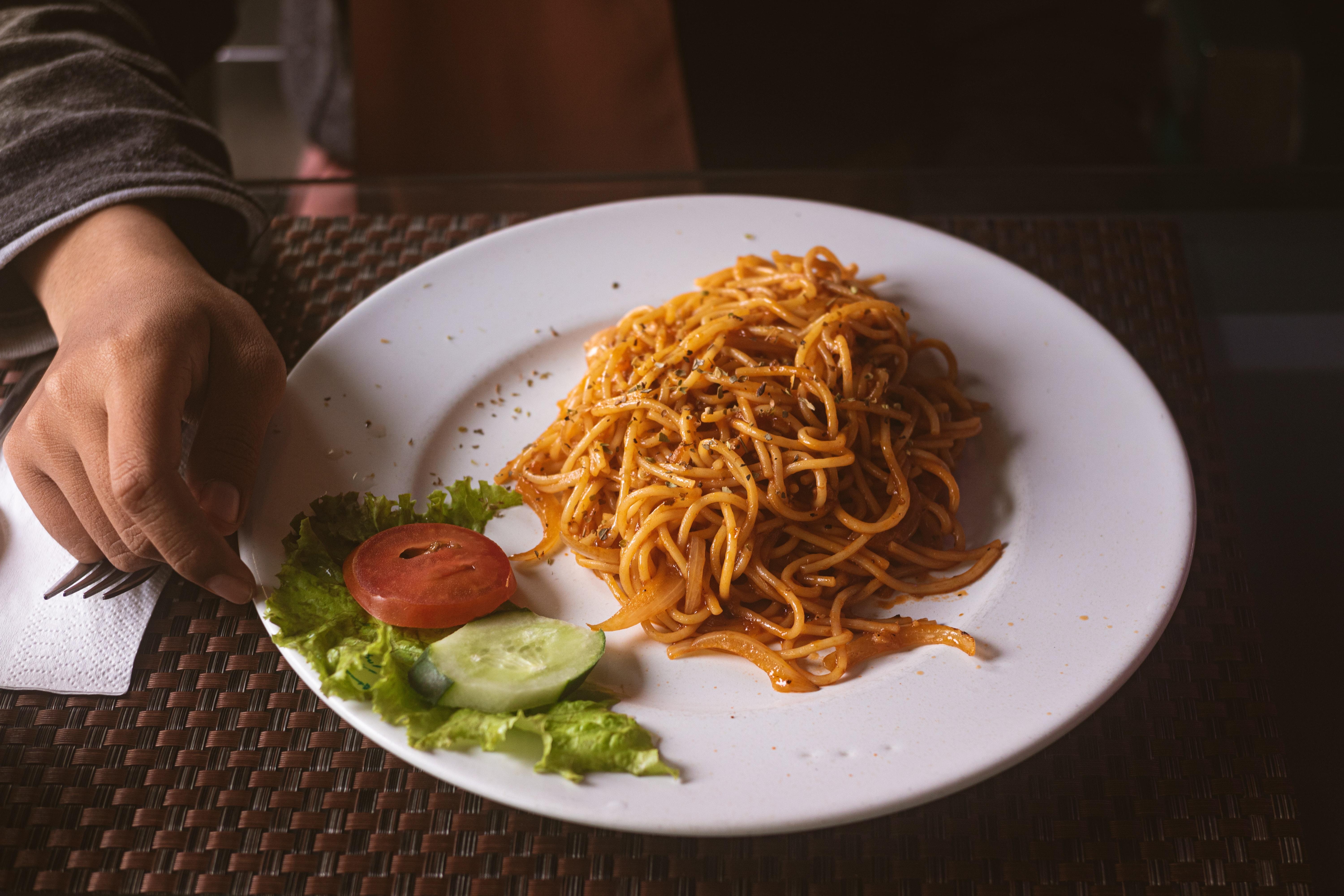 Plato con tallarines