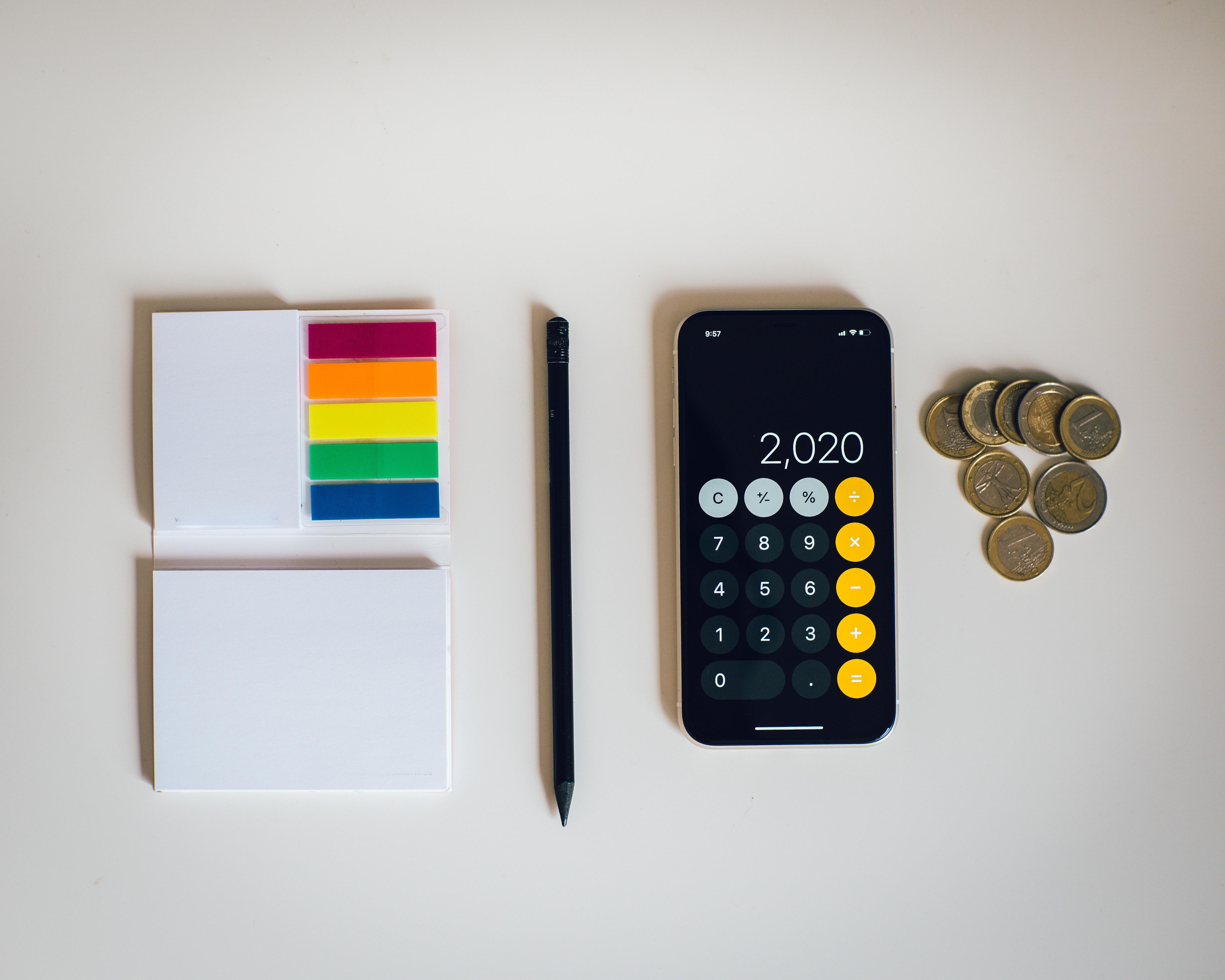Calculadora y monedas