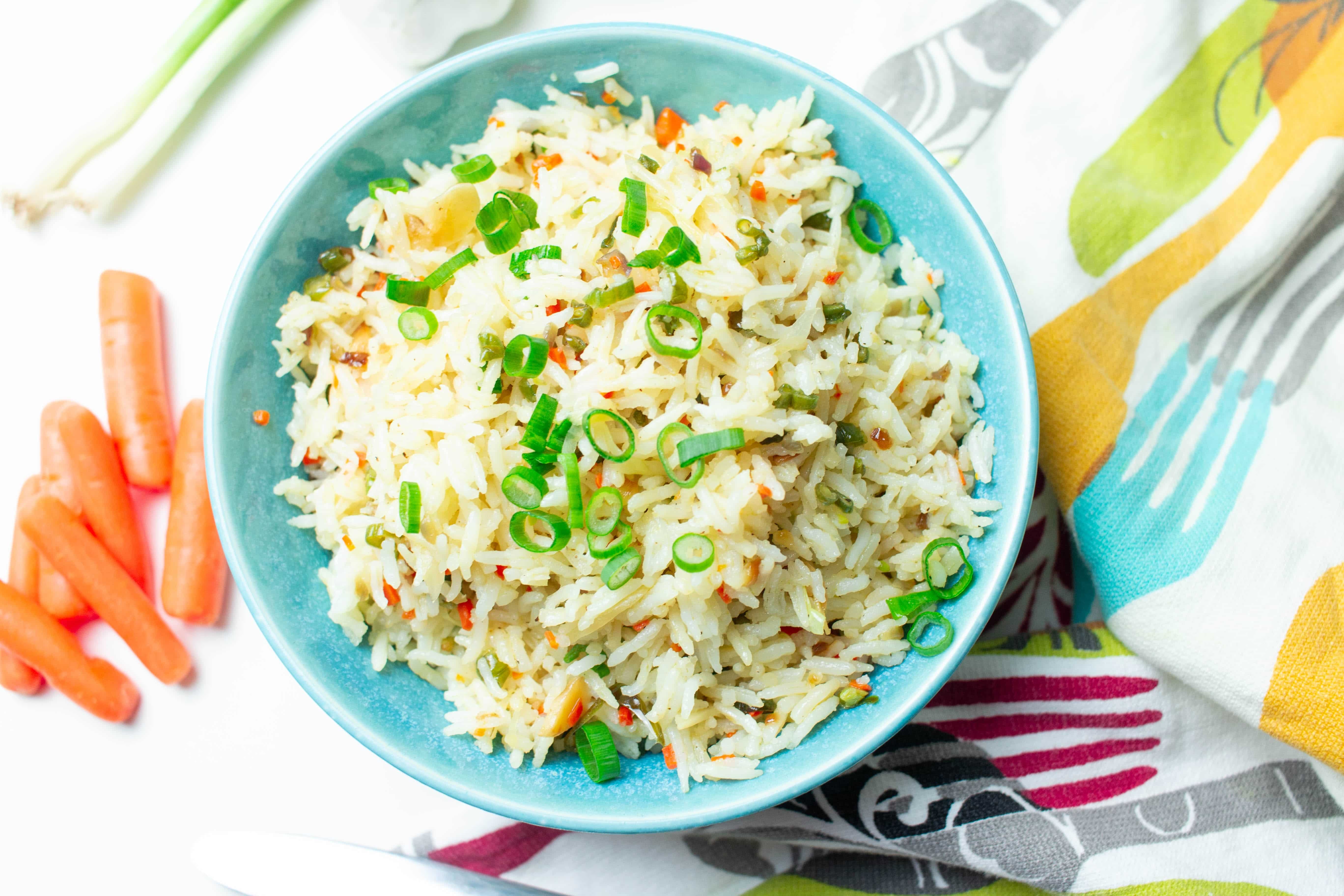 Arroz con cebollín