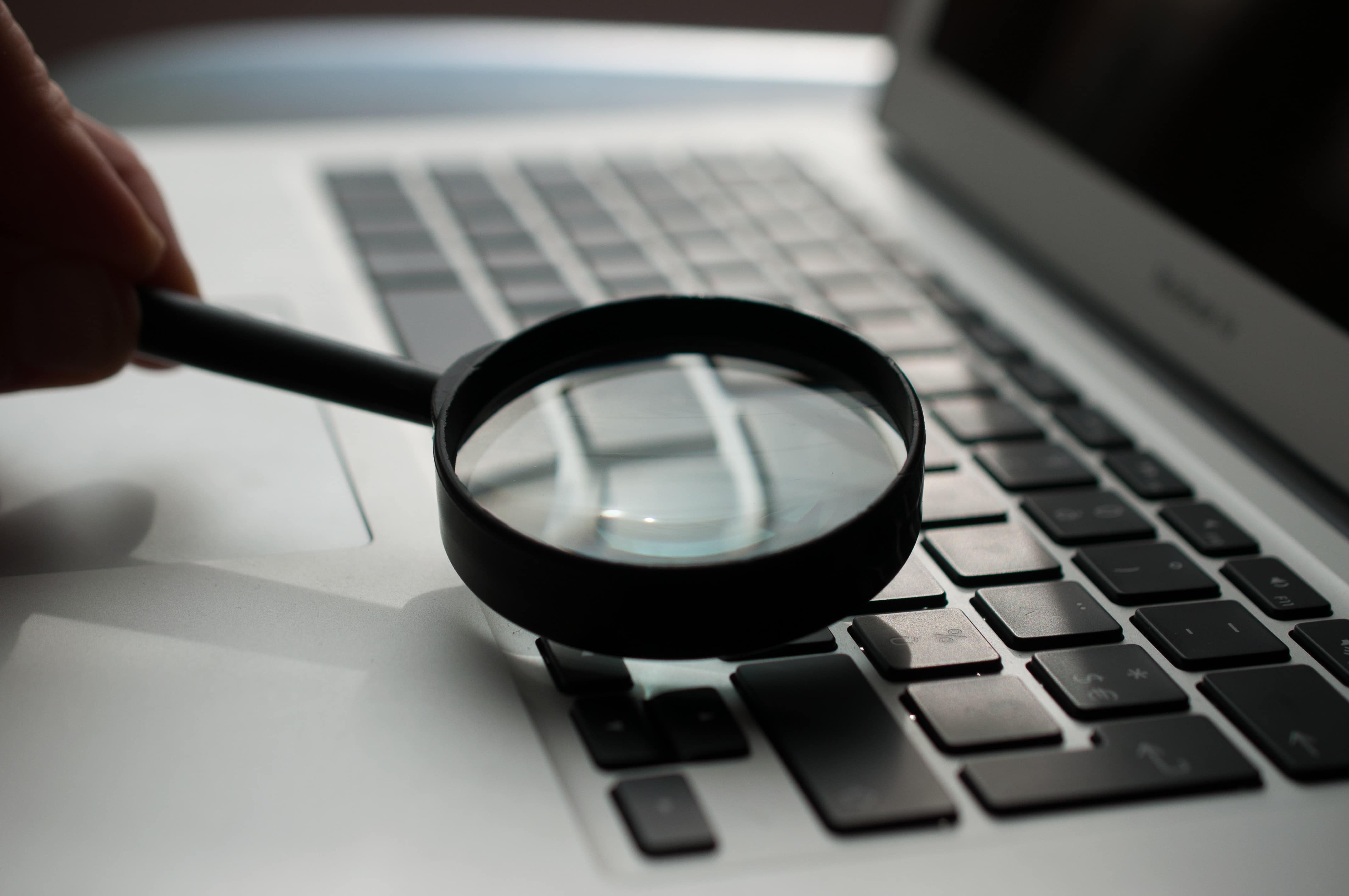 Lupa sobre el computador