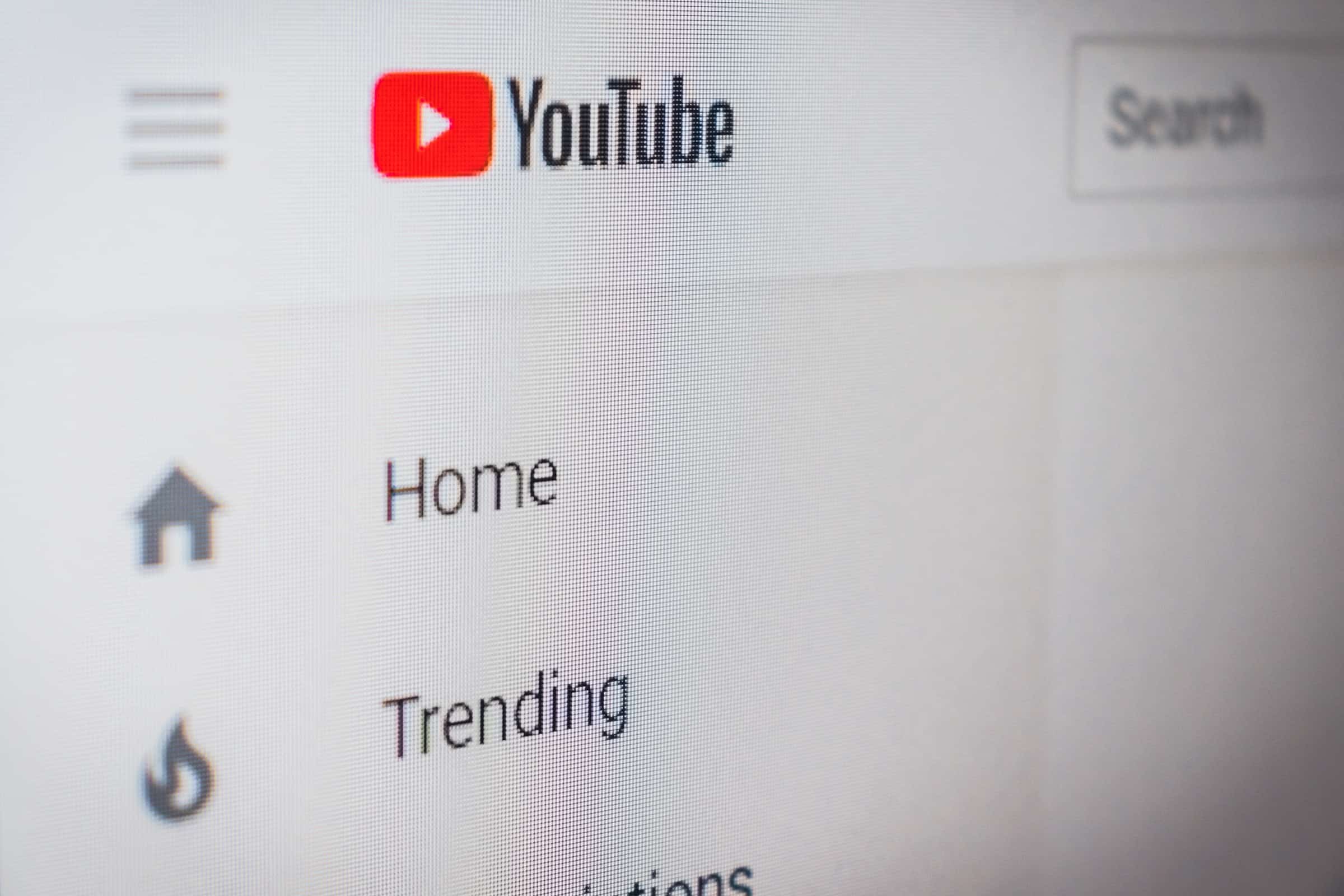 Logo de youtube en su homepage