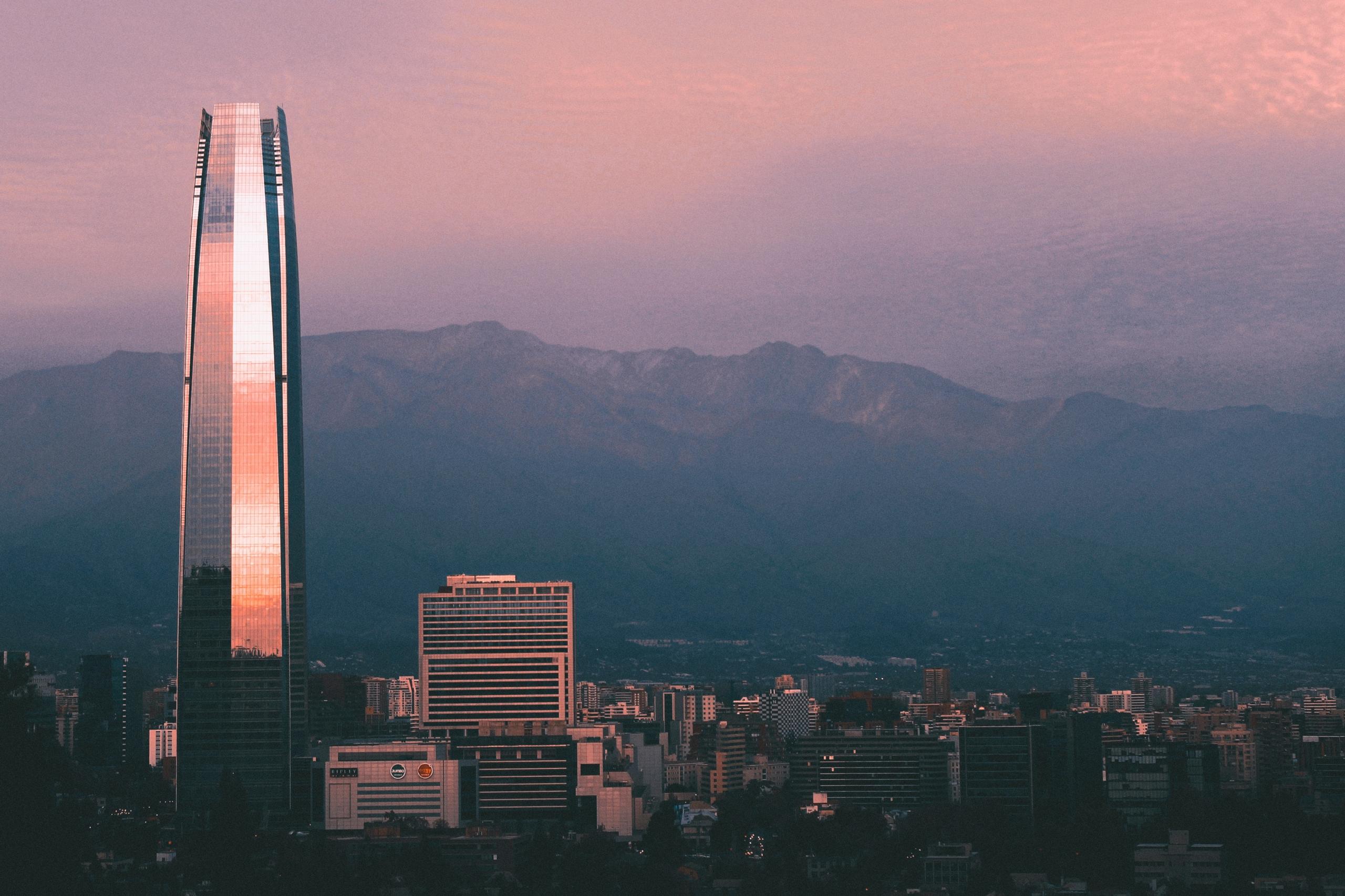 Vista de Santiago desde las alturas.