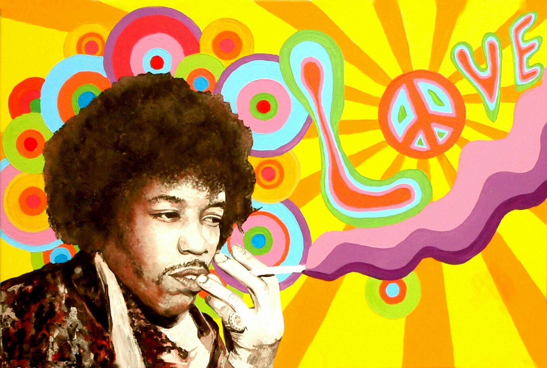 Jimmi Hendrix es una estrella de la guitarra y la experimentación.