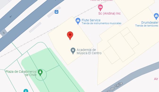 Mapa academia El centro en detalle.