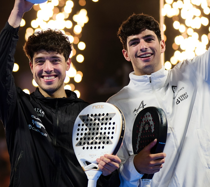 toma de los ganadores Tapia / Coello en la final del 2023