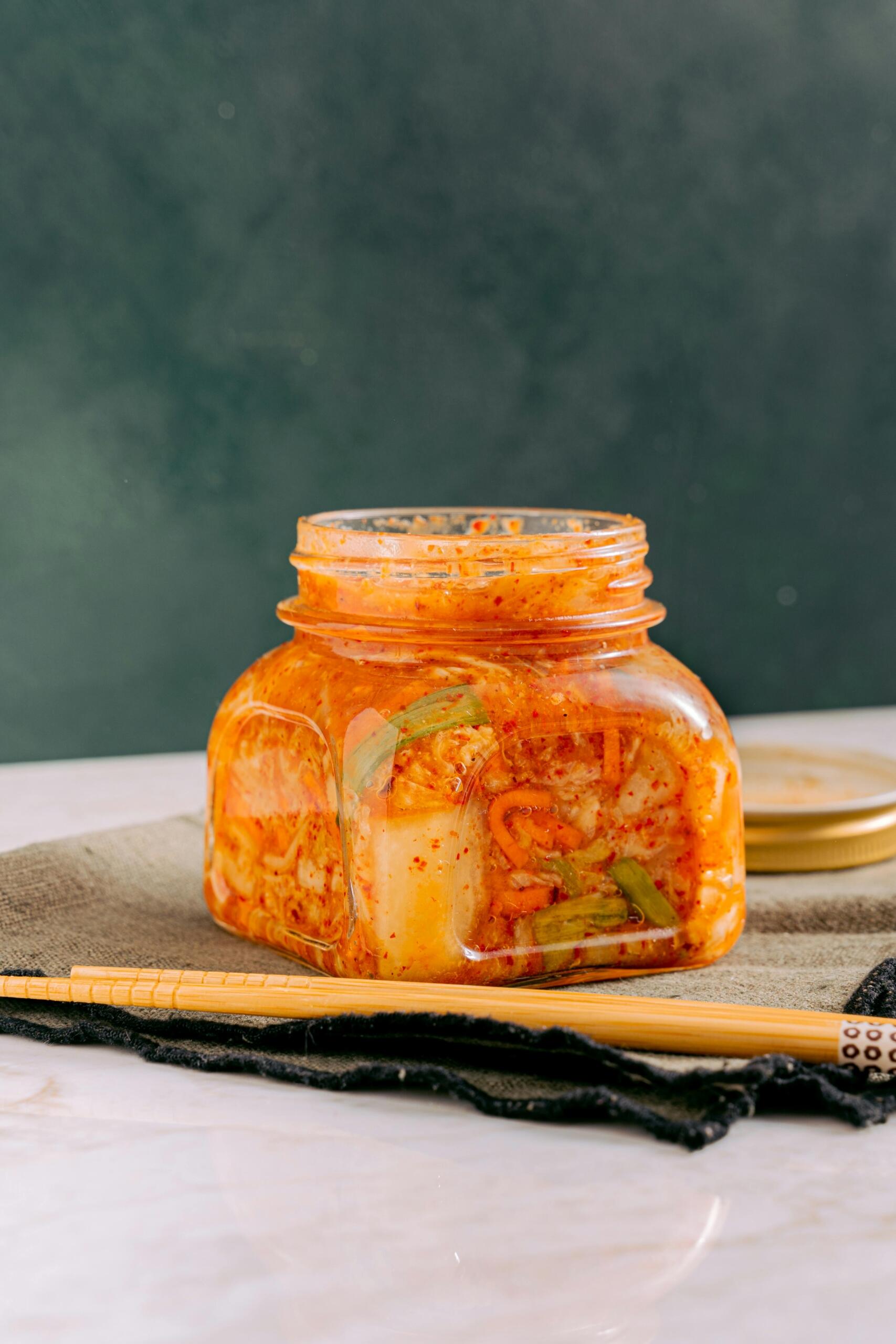 El kimchi es un producto fermentado y tradicional. 