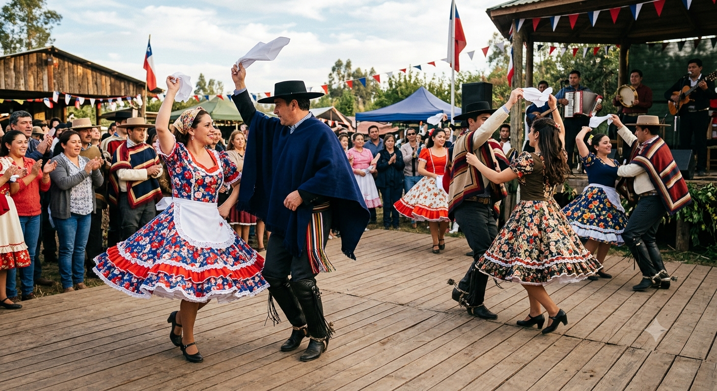 La cueca es el baile nacional por excelencia.