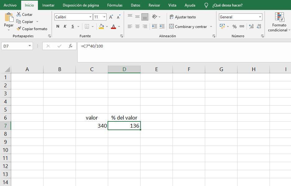 fórmula excel