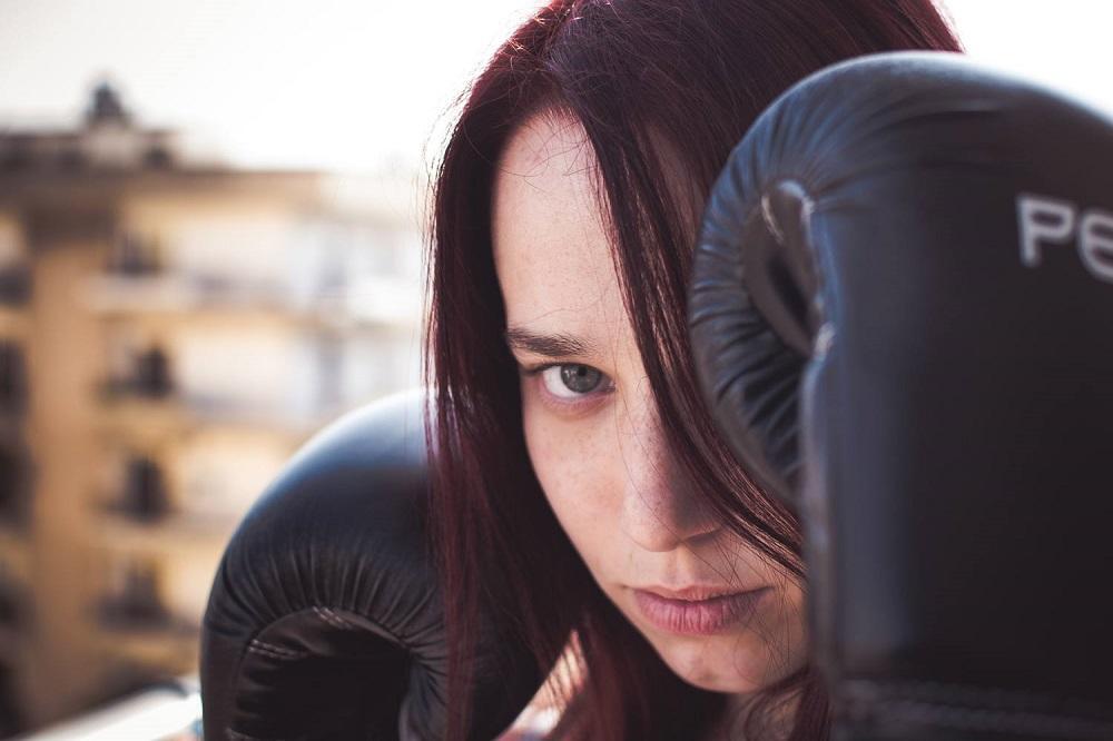 Clases de boxeo de combate para mujeres.