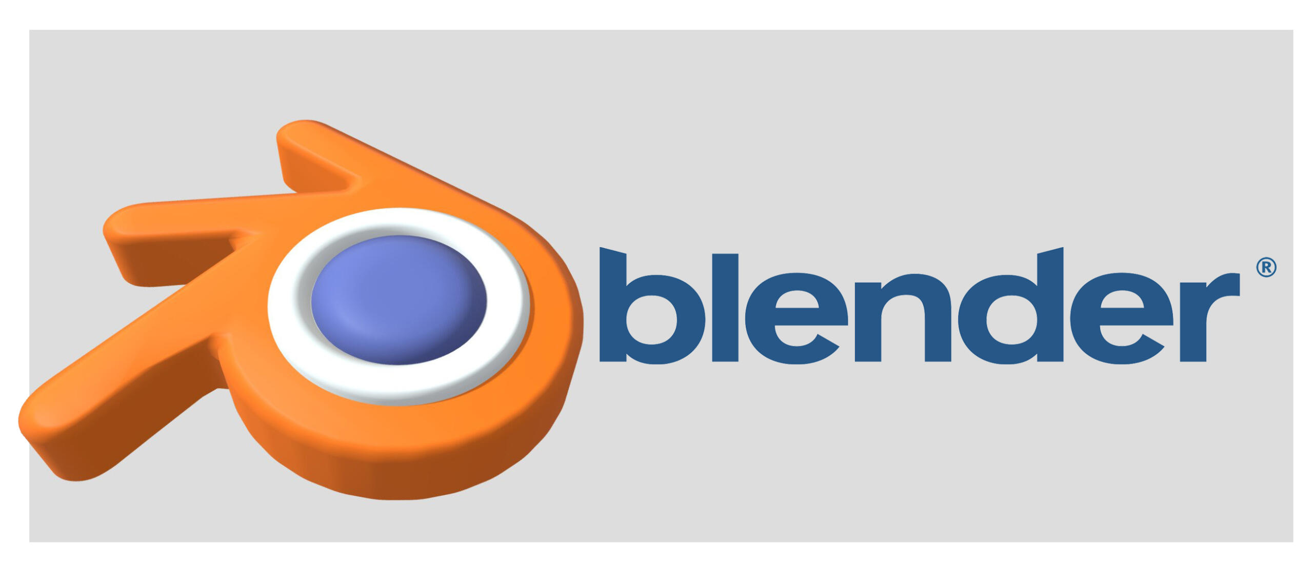 logo de blender en 3d desbordándose de un fondo