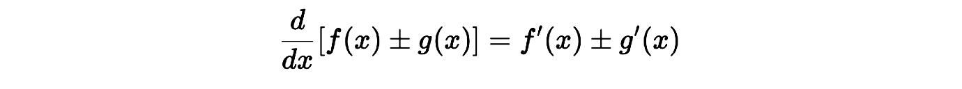 Regla Derivada de una suma o resta de funciones