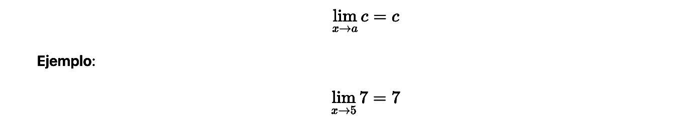 ejemplo límite de una constante