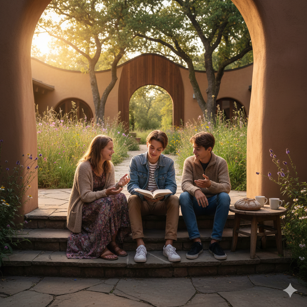 Los adolescentes de las escuelas Waldorf realizan su instrucción mediante debates y conversaciones.  