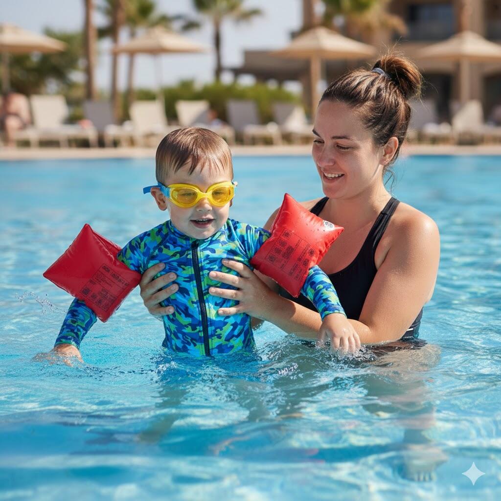 Los accesorios para aprender a nadar son indispensables para este aprendizaje.
