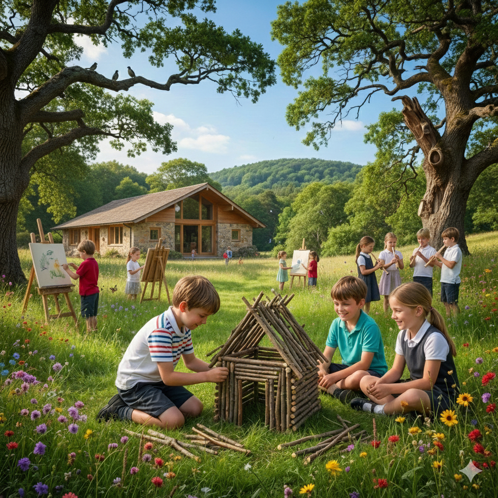 Las actividades Waldorf incluyen juegos libres y el uso del arte.