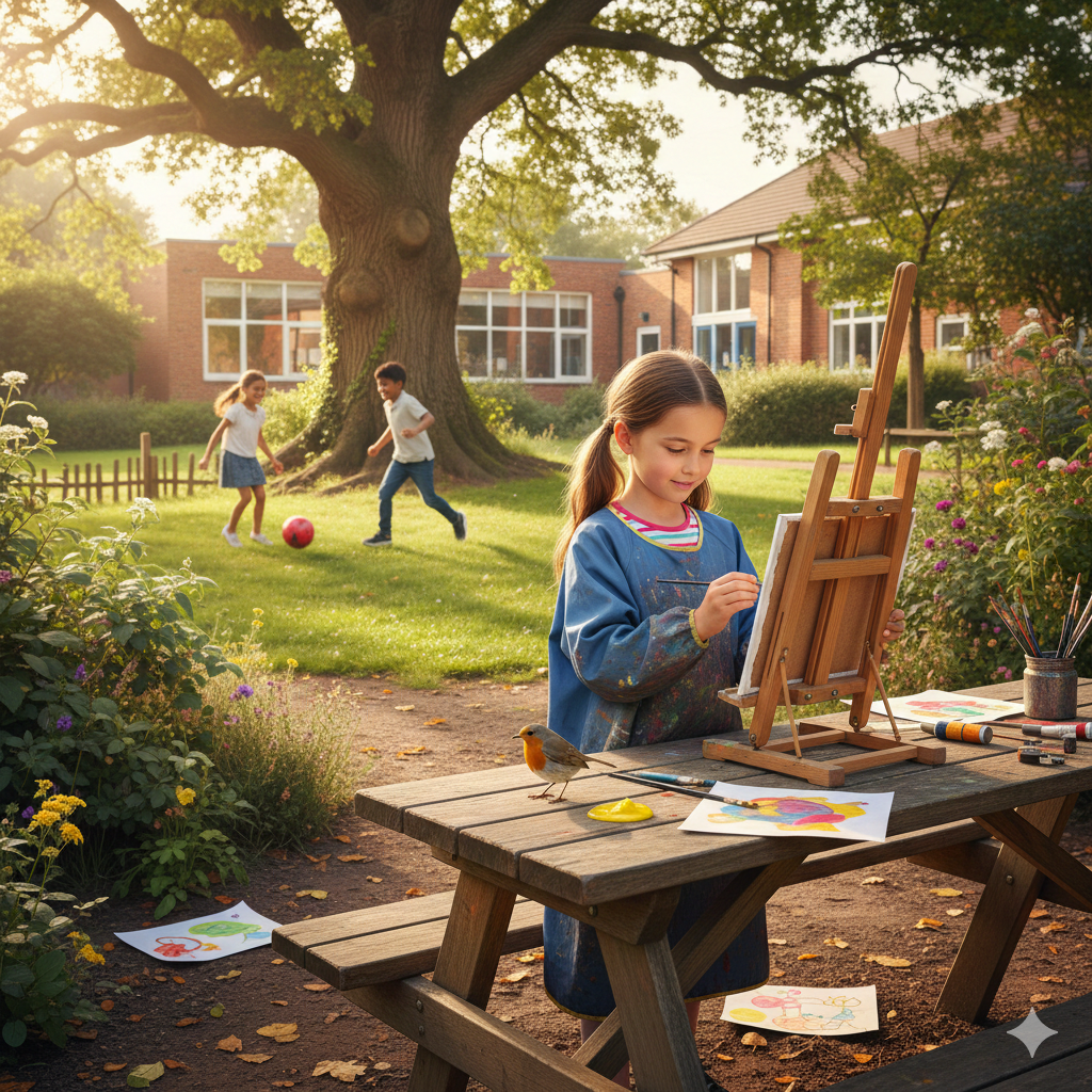 La pintura, la música y el arte en general son herramientas de aprendizaje para las escuelas Waldorf.