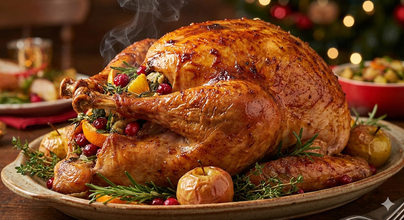 Un pavo es un plato que siempre está presente en Navidad.