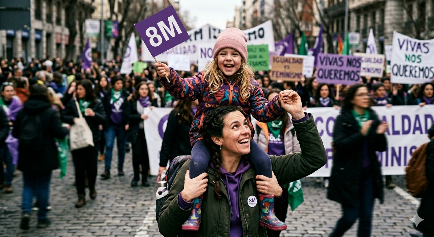 Todas las generaciones de mujeres pueden marchar durante el 8M.