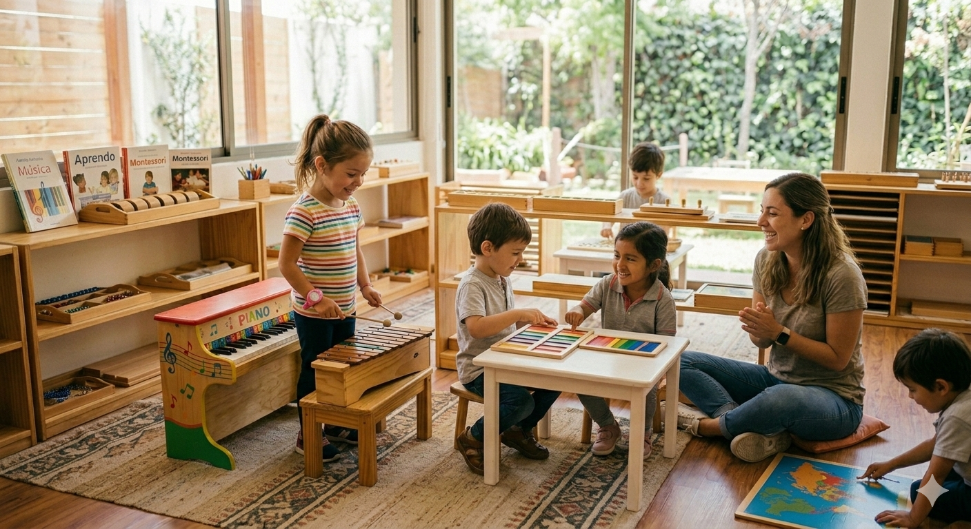 LOs niños MOntessori son más independientes y desarrollan más su creatividad. 
