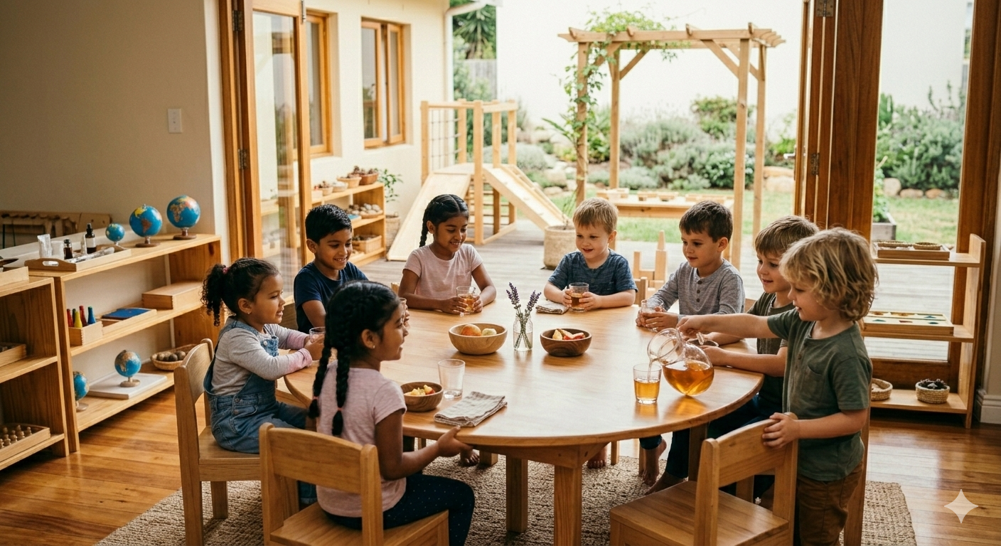 Los colegios Montessori son centros educativos donde todos los jóvenes comparten en una sala. 