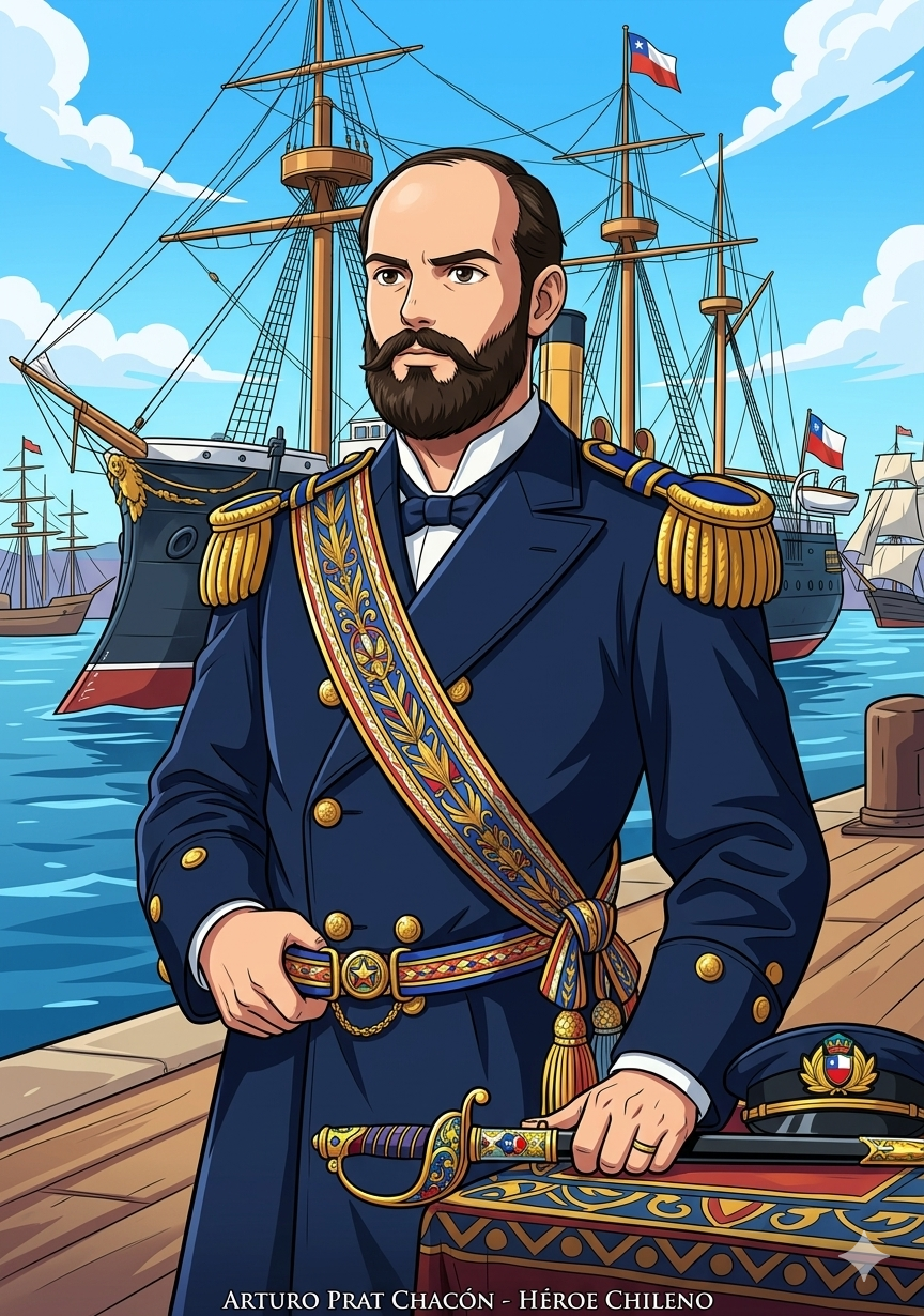 Arturo Prat fue un héroe sin capa. Un hombre lleno de valores.