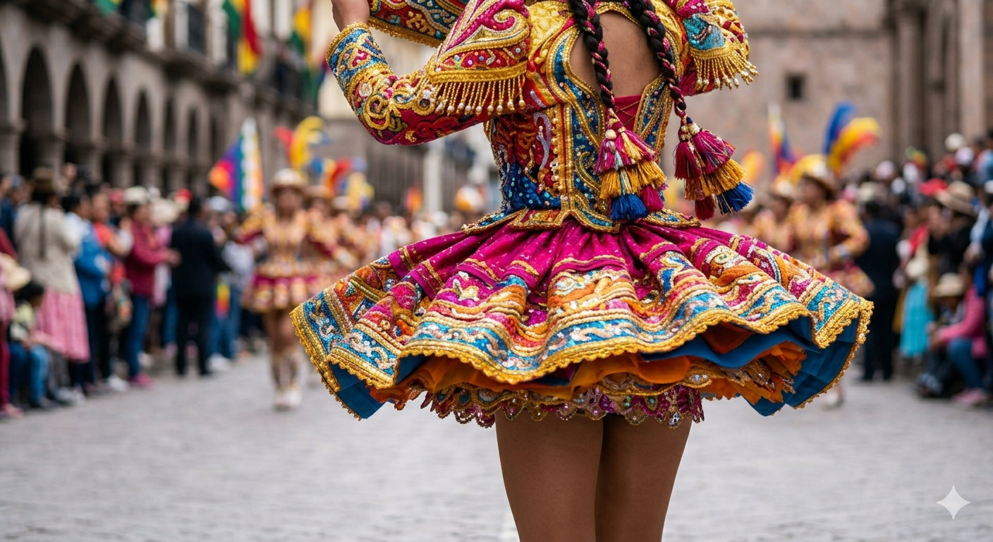 El baile caporal se caracteriza por tener trajes llamativos, llenos de colores y vida.