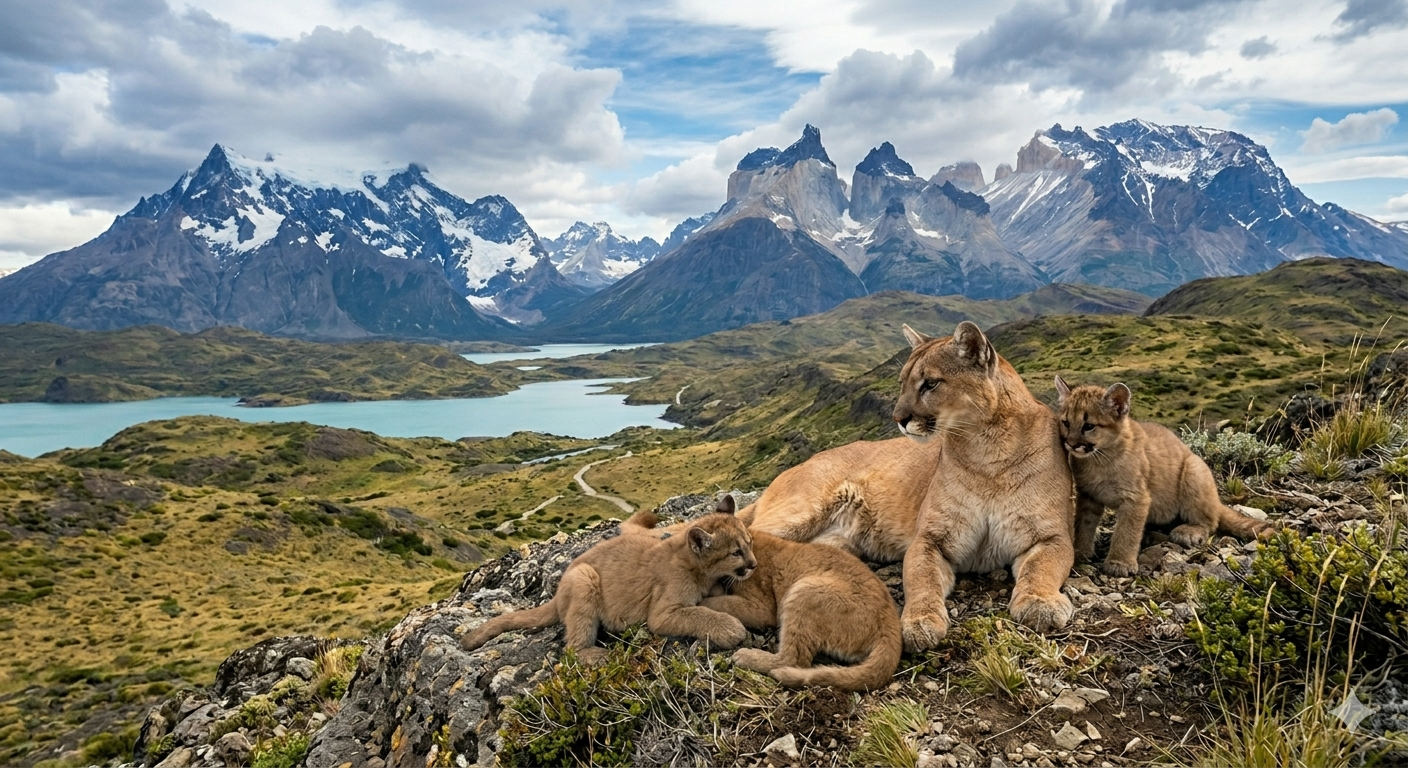 Los pumas son animales recurrentes en la Zona Austral de Chile.