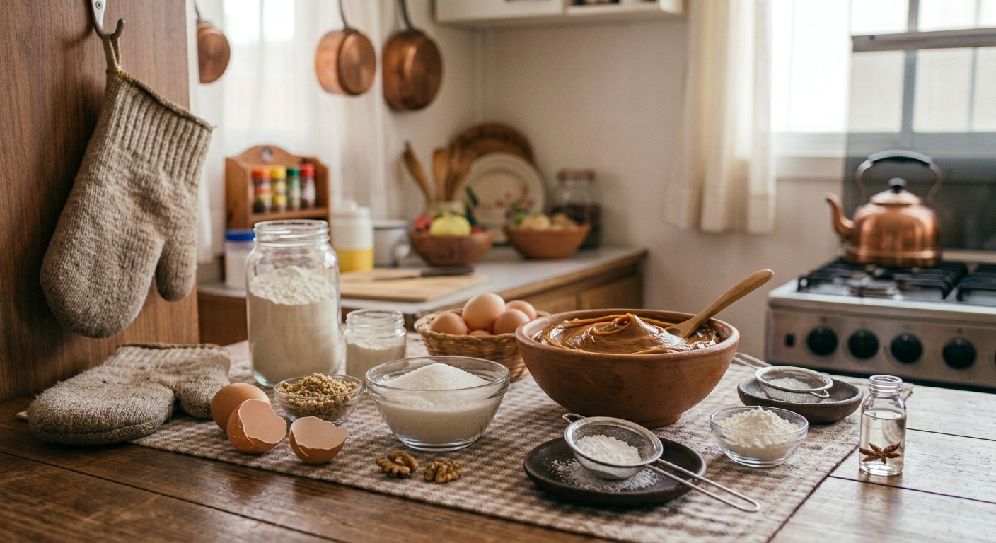 Ingredientes sencillos para preparar chilenitos dulces.