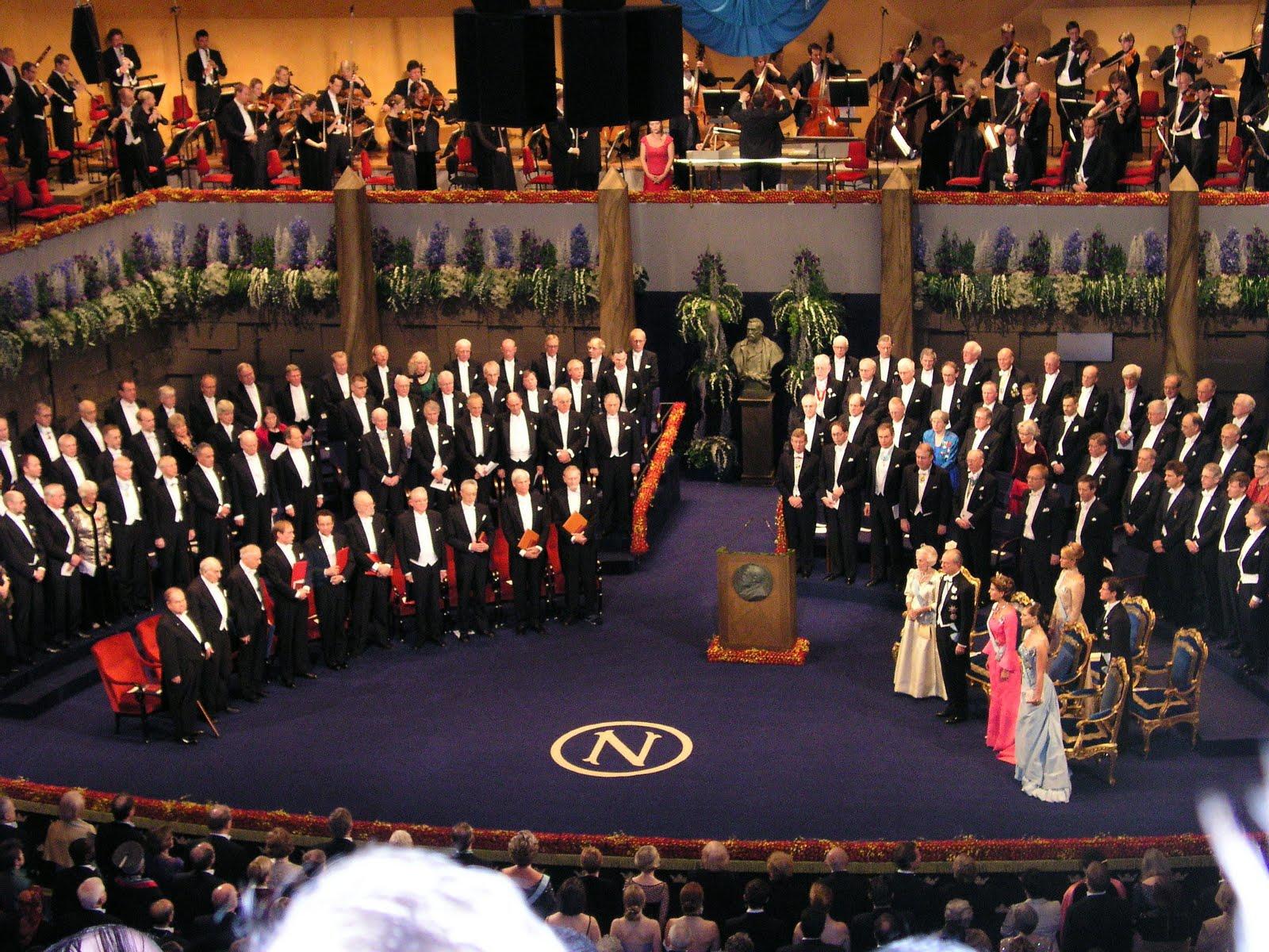 Ceremonia de la entrega del premio Nobel.