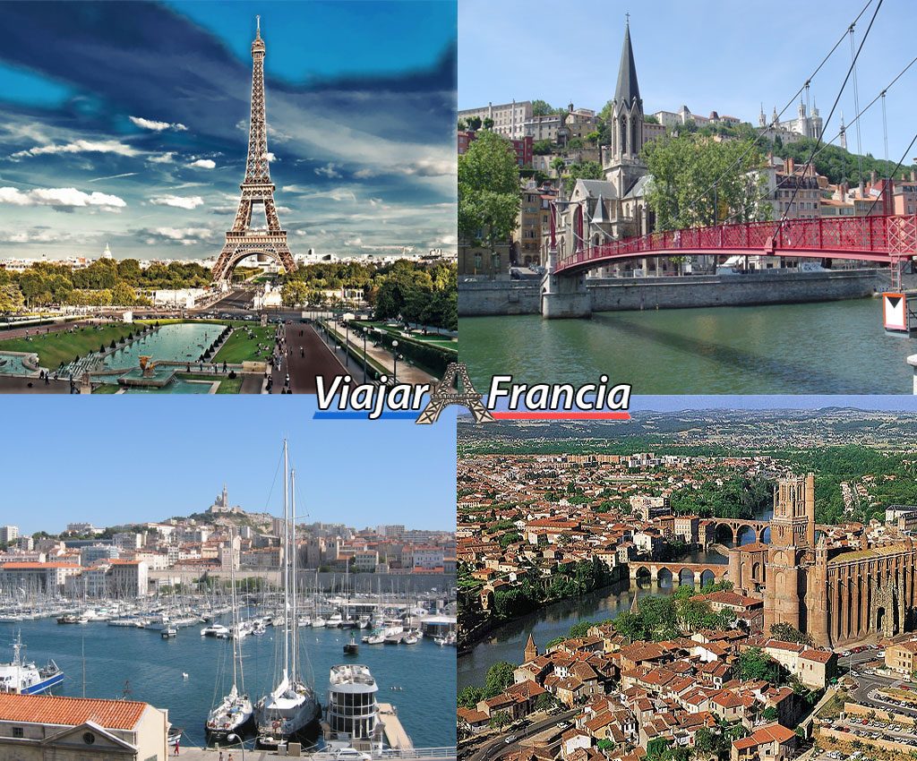 Collage de 4 ciudades de Francia.