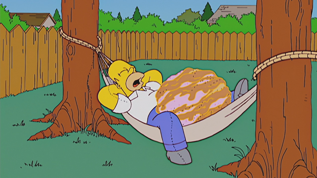 Homero dormido en una hamaca