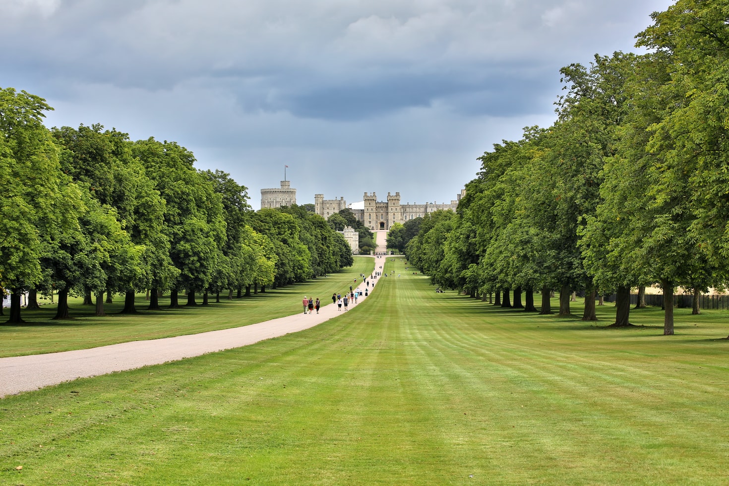 el Castillo Hill, Windsor, visto al fondo