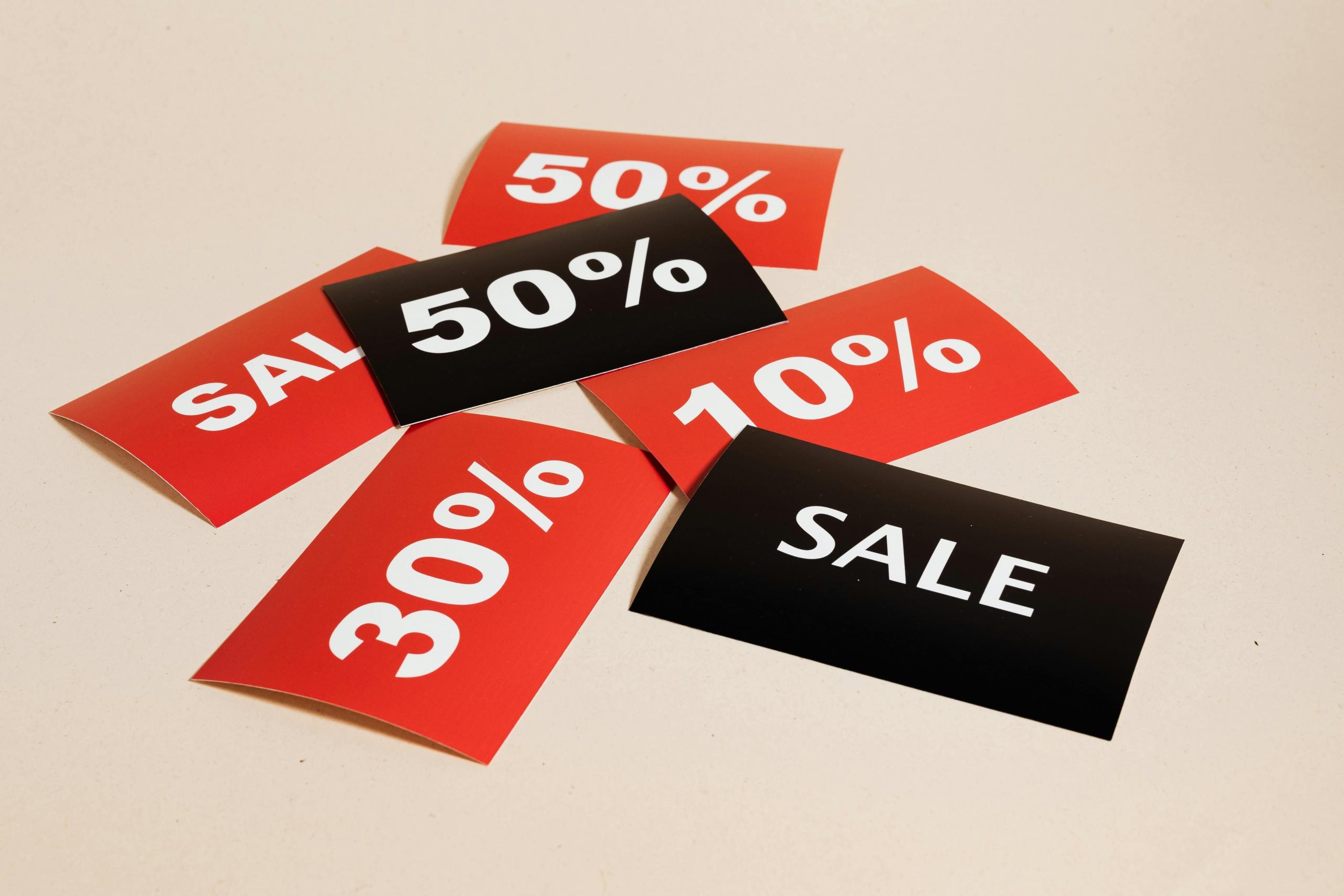 Oferta de 10, 30 y hasta 50 %