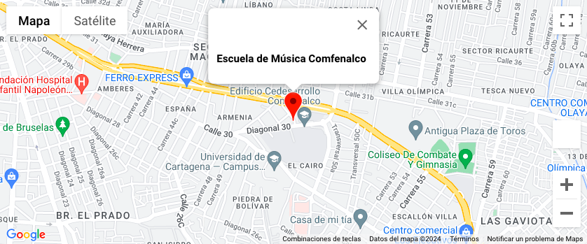 Escuela de Música Comfenalco en googlemaps