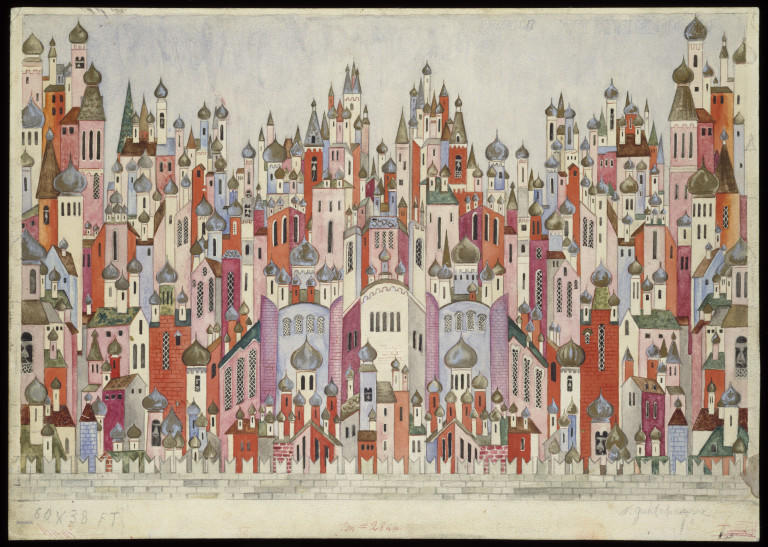 La obra plástica de la pintora N. Goncharova