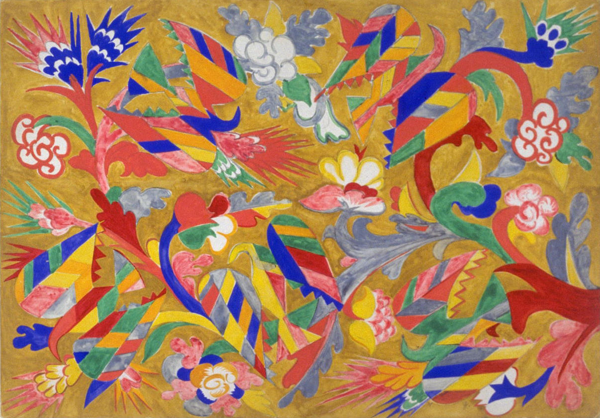 Tapiz pintado por Goncharova