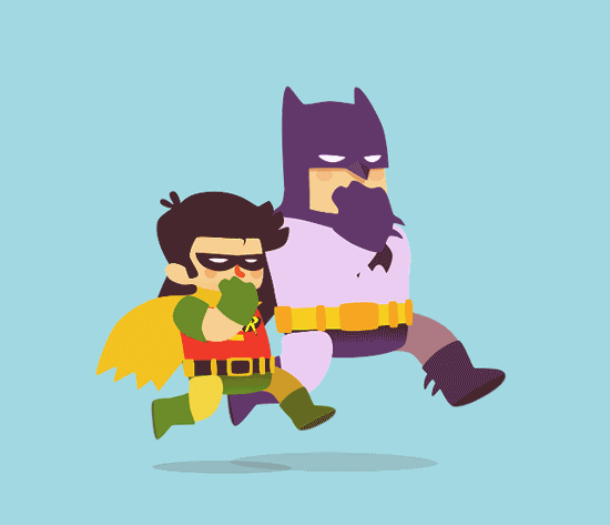 Batman robin running