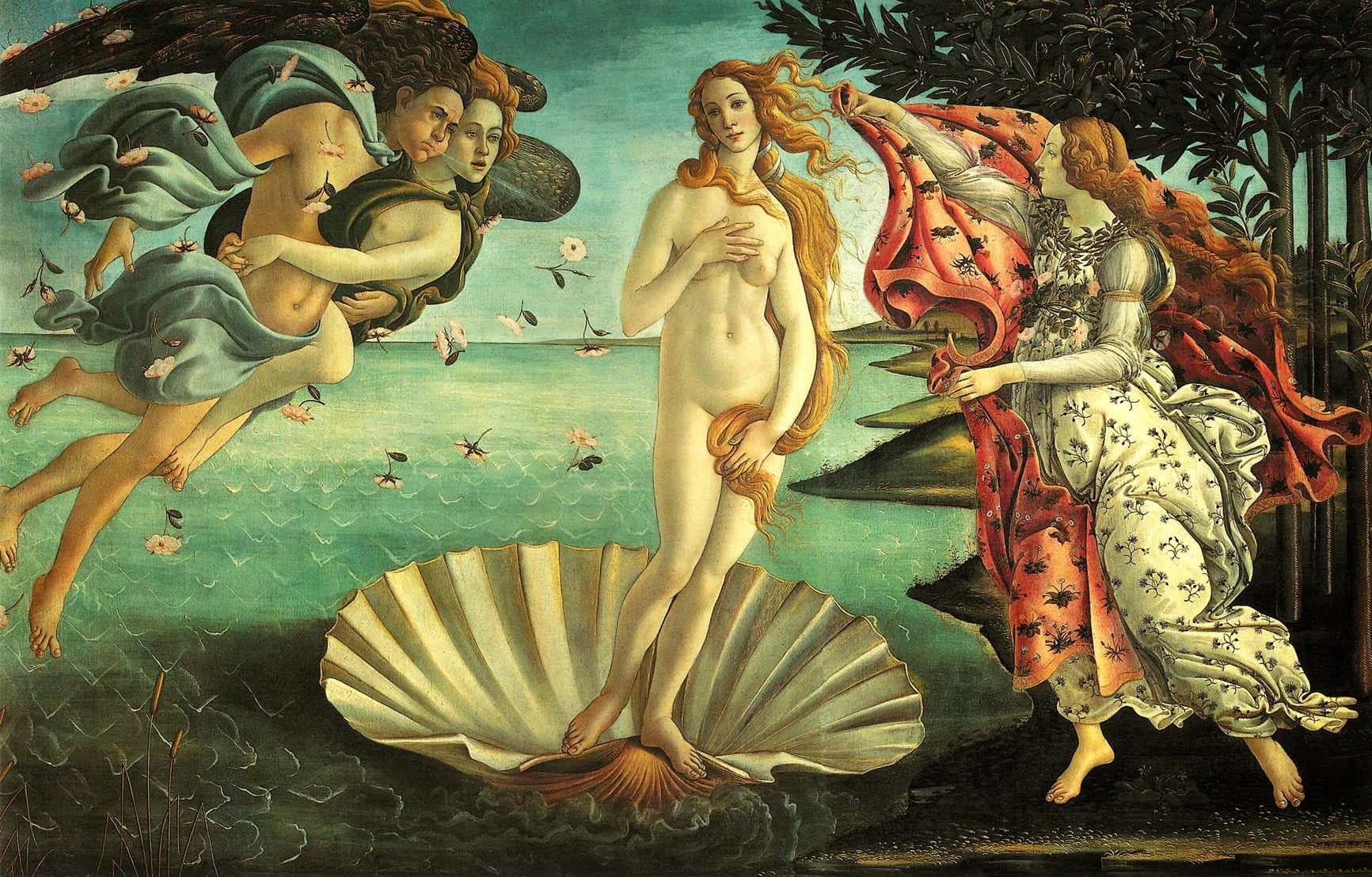 El nacimiento de Venus es una de las obras cumbre del maestro florentino y del Quattrocento italiano