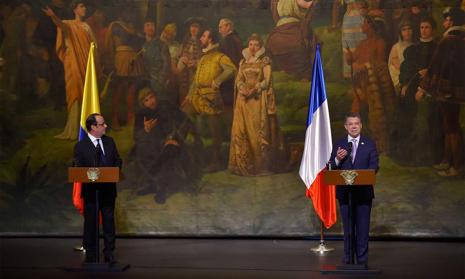 Banderas colombia francia