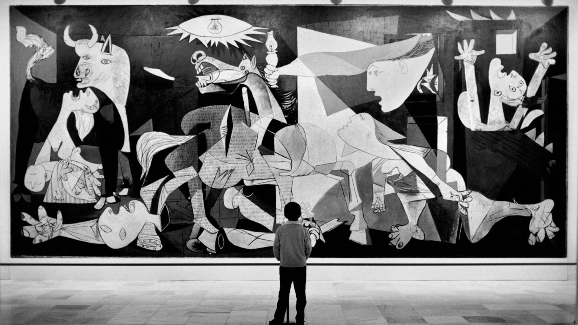 A pesar de su título, y de las circunstancias en que fue realizado, no hay en él ninguna referencia al bombardeo de Guernica ni a la guerra civil española.