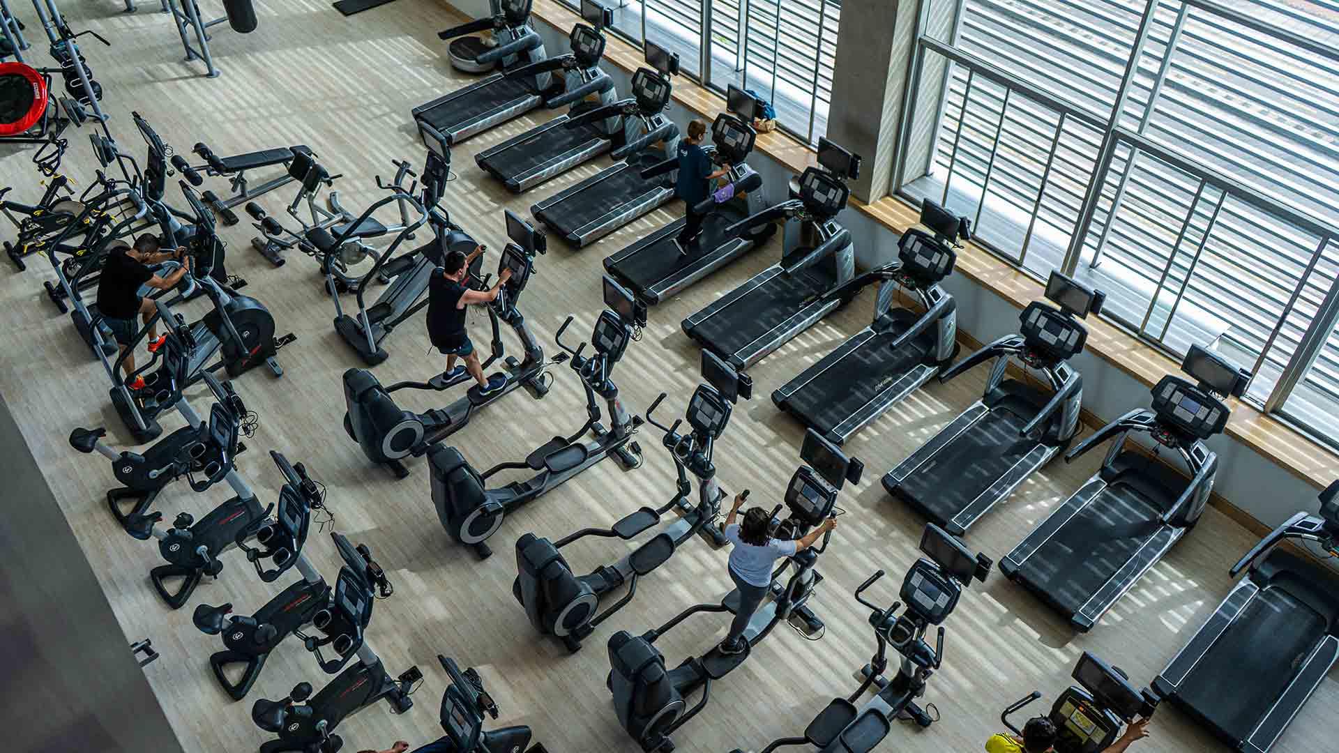 Máquinas de un gimnasio.