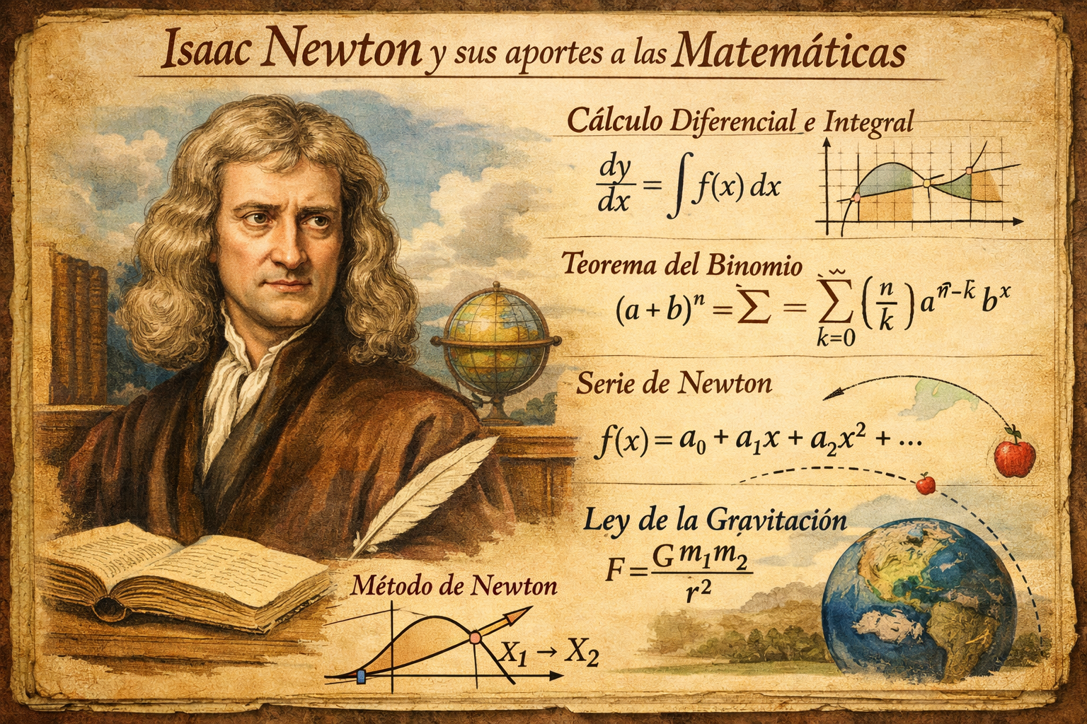 Isaac Newton y sus aportes a las matemáticas