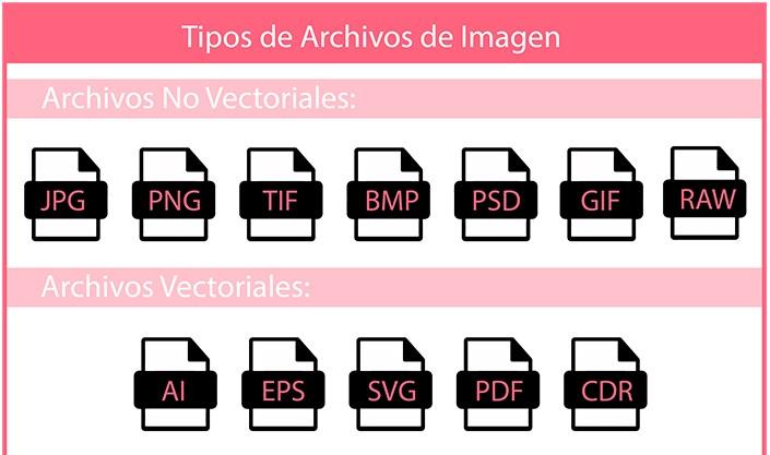 <em> «Tipos de archivos fotográficos.» </em>