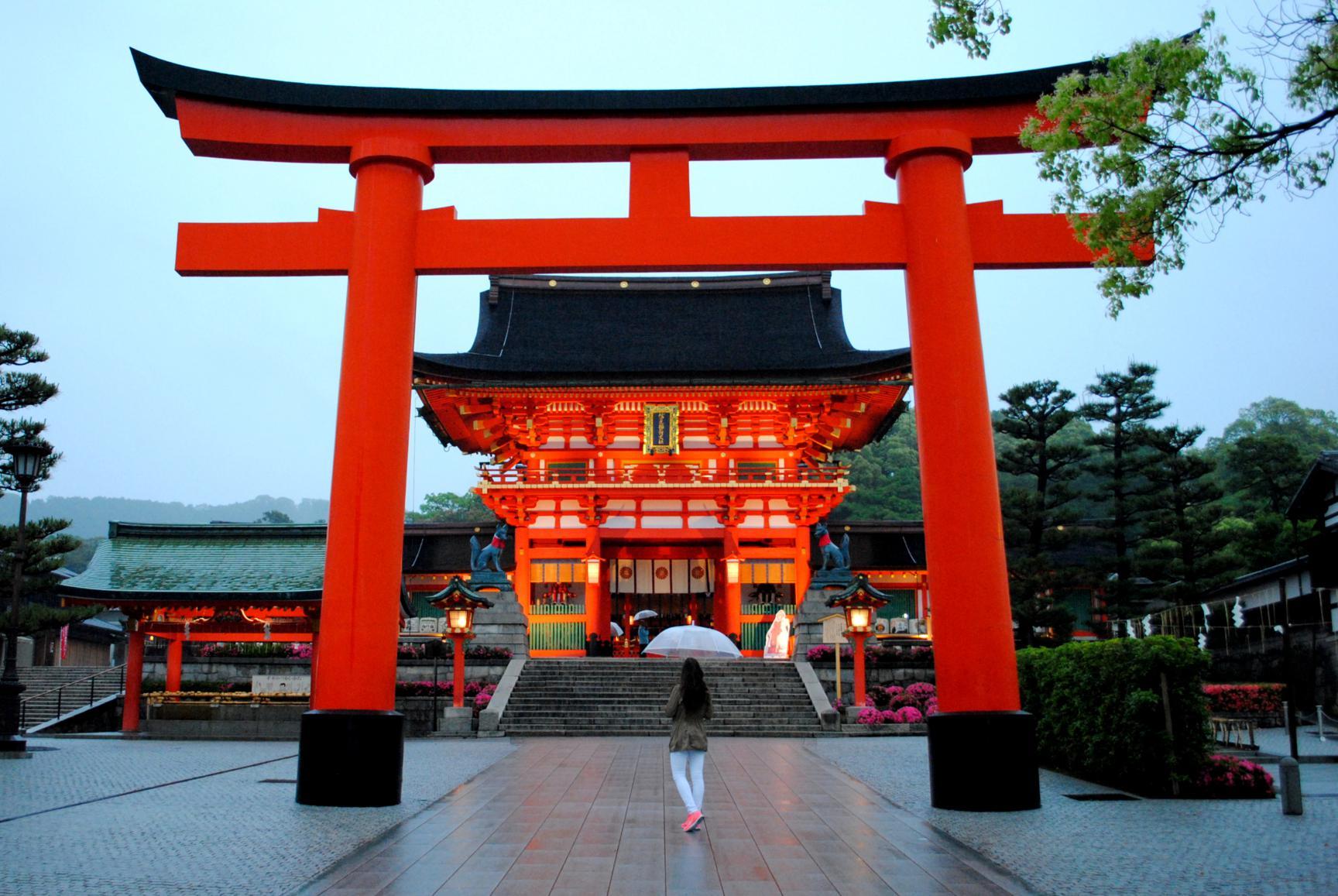 <em> «Templo de Santuario de Fushimi-Inari Taisha en Kioto, donde se rodó la película Memorias de una Geisha.» </em>