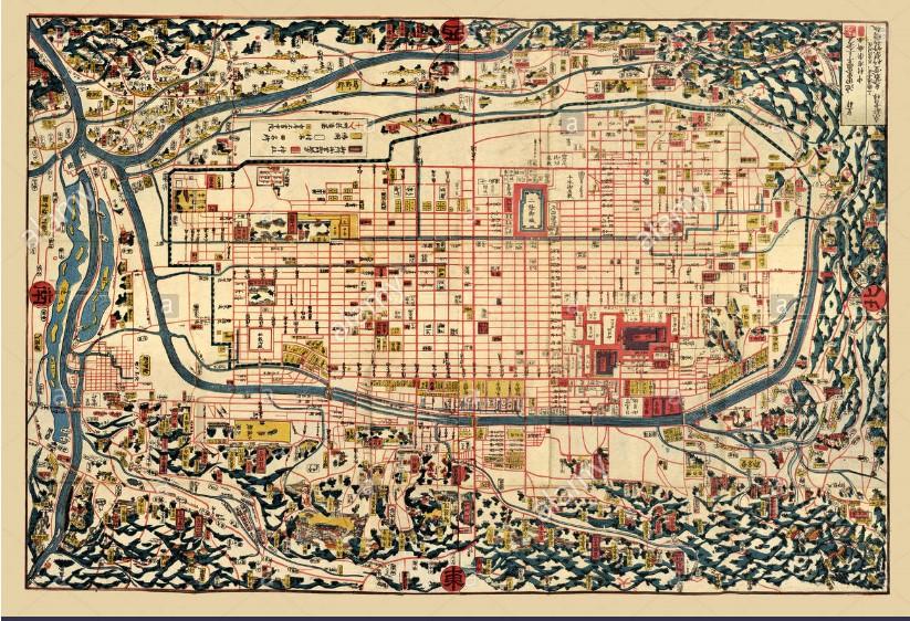 <em> «Mapa de la ciudad de Kioto en 1834» </em>