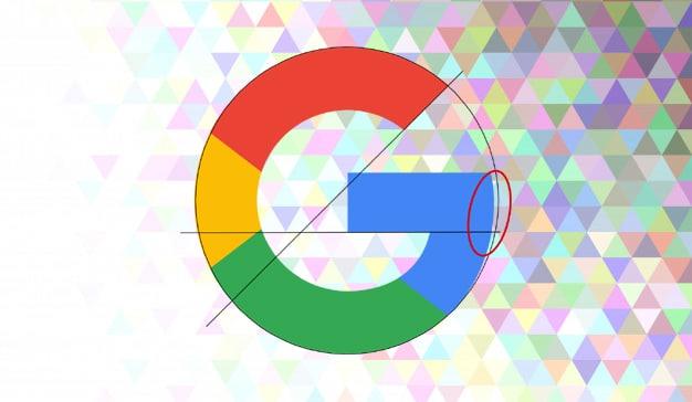 Isotipo de Google explicado geométricamente.