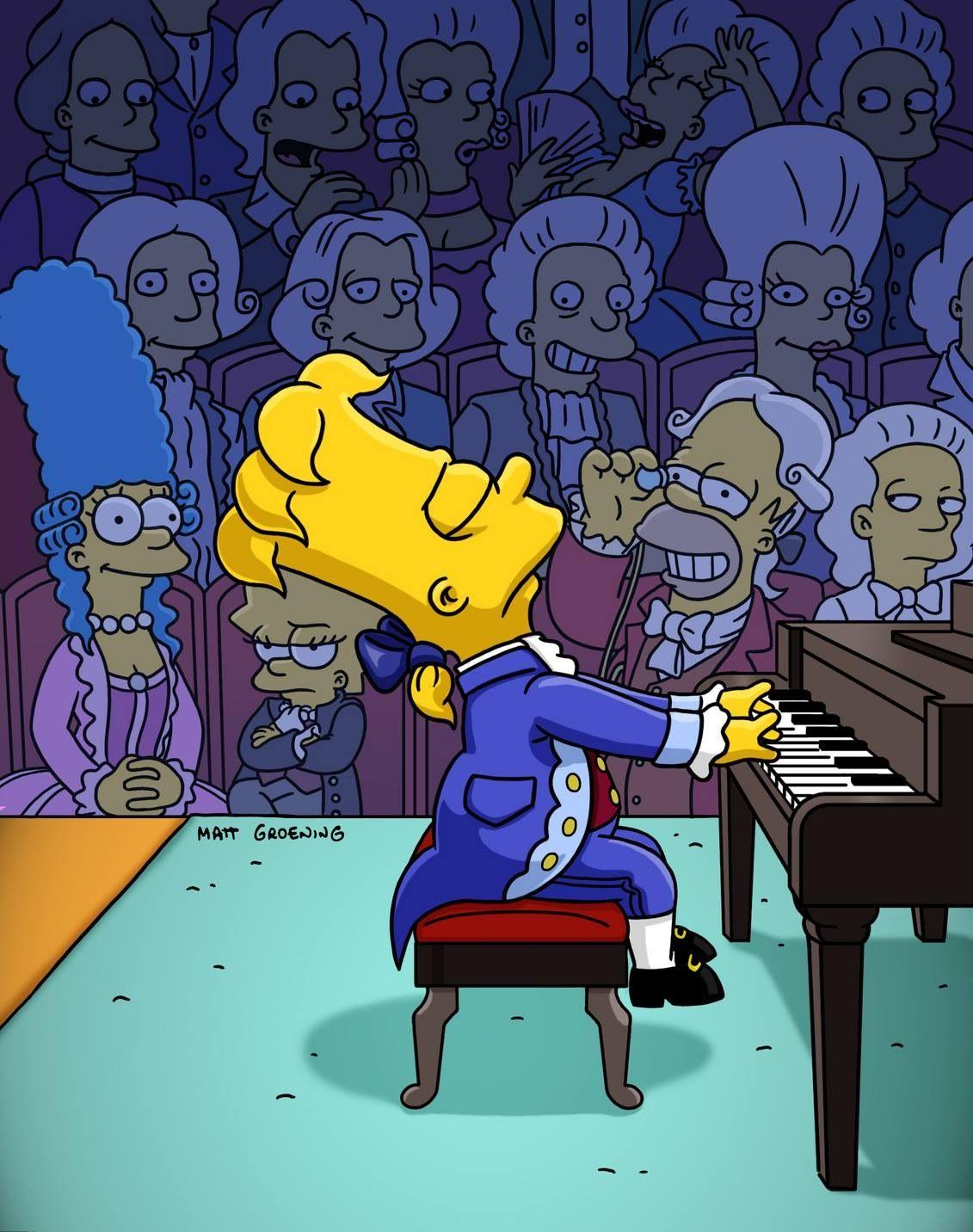 Bart tocando el piano